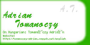 adrian tomanoczy business card